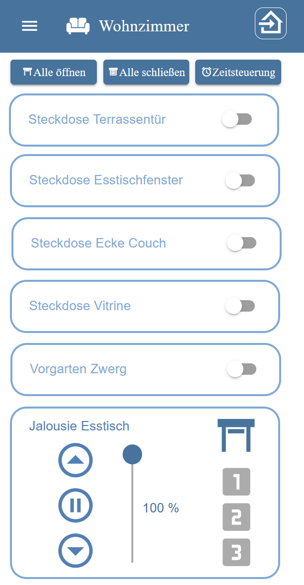 Smart Home Dashboard mit ioBroker